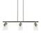 Hello Honey® Robert Stevenson Lighting Jameson Metal & Seedy Glass 6-Light Linear Chandelier